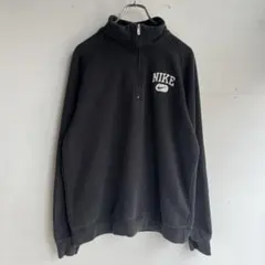 NIKE ハーフジップスウェット ラグランスリーブ ナイキ アメカジ 古着 黒