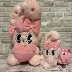 エスターバニーセット売り　ぬいぐるみ&ぬいぐるみ付き小物入れ