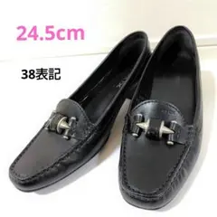 大特価セール✨GEOXジェオックス 　ブラックレザーヒールパンプス24.5cm