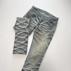 BLACKBARRETT デニムパンツ 鬼ヒゲ Y2K ダメージ加工 スリムのサムネイル