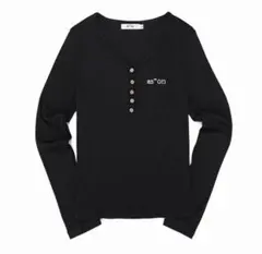 ason ブラック長袖Tシャツ as