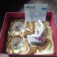 中国茶器　台湾茶器　作家物 台湾創芸 茶器セット 陶磁器 花柄