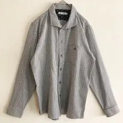 MEN'S MELROSE　メンズメルローズ　刺し子　編み込み　コットンシャツ