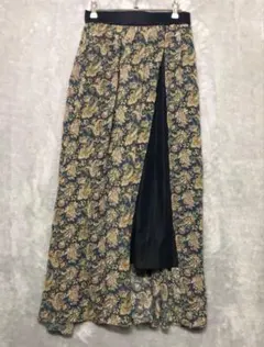 alicia PAGEBOY♡ペイズリー柄 ロング丈フレアスカート スリット Fのサムネイル