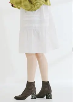 Oriental Traffic ストレッチ異素材ヒールブーツ