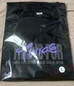 TWICE THIS IS FOR popup Tシャツ BLACK L サナ