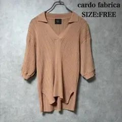 cardo fabrica ベージュ Vネック 半袖 セーター FREEのサムネイル