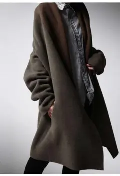 antiqua　ダブルボアフードコートカーキ