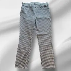 UNIQLO ウルトラストレッチクロップドレギンスパンツ①白黒チェックL