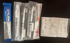 【未開封】歯ブラシ　ワンタフトブラシ　5本セット　アパガード歯磨き粉試供品2つ