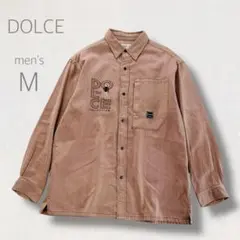 DOLCE 長袖 シャツ ドルチェおじさん 46 M ピンク系 ゆったり 快適