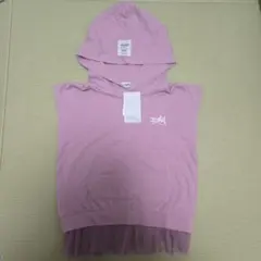 [新品]X-girl STAGES ノースリーブ パーカー ピンク 140cm