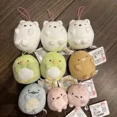 すみっコぐらし ばんざい　ゴムひも付きマスコット　9点