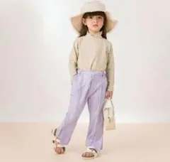 petit main センタープレス入りストレートパンツ 100