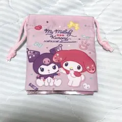 マイメロ＆クロミ　プチ巾着　マイメロ50th クロミ20th
