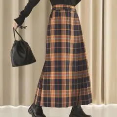 coen コーエン チェックプリーツスカート