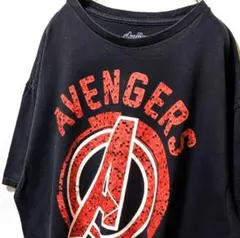 マーベル アベンジャーズ サンディエゴ デカロゴ Tシャツブラック黒XL古着