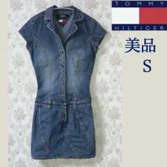 【美品 S】TOMMY HILFIGER Tommy jeansデニムワンピース
