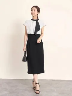 【Kay me】ブラックトリコロール×ブラック　アシンメトリードレス Kay me】ブラックトリコロール×ブラック アシンメトリードレス - メルカリ