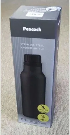 ピーコック 真空断熱ダイレクトボトル 800ml ブラック 炭酸飲料対応のサムネイル