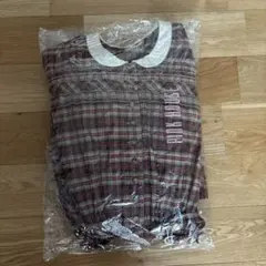 ピンクハウス ロングワンピース セーラーカラー チェック柄 前開き