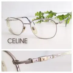 CELINE セリーヌ メガネ 眼鏡 ビンテージ ゴールド シルバー スクエア