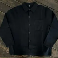 【未使用❗️✨】UNIQLO ミラノリブシャツカーディガン XL ブラック