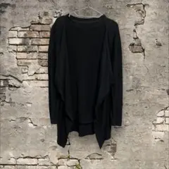 ZARA フェイクレイヤード　スウェット　カーディガン　ブラック　モード