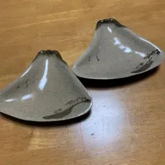 唐津焼四方皿深山路窯原田一歩作木箱付き和食器平皿角