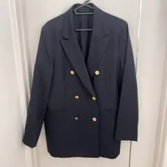 GU ネイビー ダブルブレストジャケット