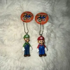 スーパーマリオ マスコットフィギュア キーホルダー マリオ＆ルイージ 2種