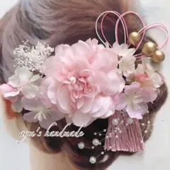 桜ピンク〜和装花髪飾り〜結婚式　成人式　卒業式　振袖　入学式　袴　サクラ