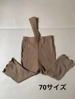 しまむら 70サイズ サスペンダー付きレギンス ベージュ