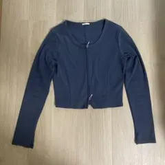 GU / リブダブルジップカーディガンQ Lサイズ 66BLUE