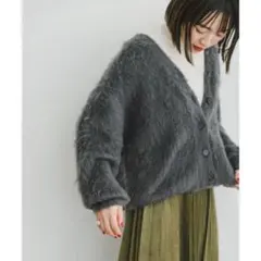 【ITEMS URBAN RESEARCH】起毛シャギーカーディガン
