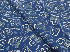 アルファベット　スヌーピー ナイロンタフタ　撥水加工生地　106×70cm