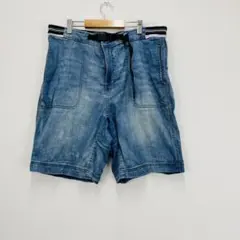Navy ブルー系　サマーテイスト　メンズショートパンツ　M【中古】D90のサムネイル