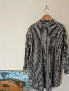 SUN VALLEY リネン混　 ロングシャツ　M