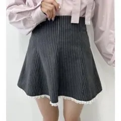 新品未使用【PHILLY】レースパイピングフレアスカート