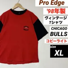 Pro Edge NBA シカゴブルズ Tシャツ 刺繍 98年製 XL BRED