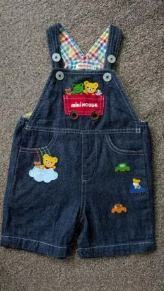 ミキハウス　オーバーオール　プッチーくん　デニム　ズボン　パンツ　80cm