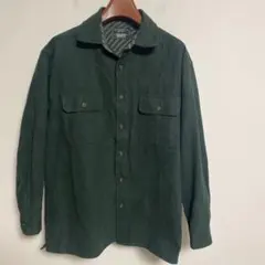 Levi's リーバイス ダークグリーン ポケット付 裏付きシャツジャケット L