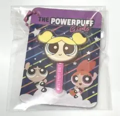 パワーパフガールズ　タイトー　ミニチュア　棒付きフェイスチャーム　バブルス