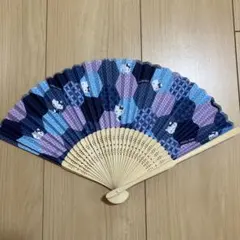 Hello Kitty 扇子 和柄 ブルー