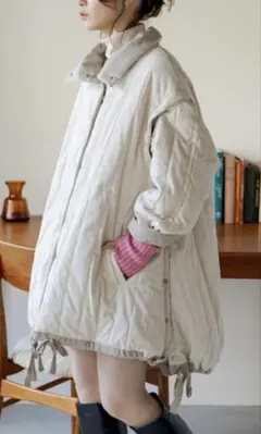 kastane キルティングリバーシブルミドルコート