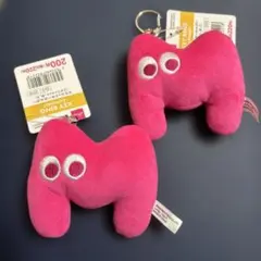 アルファベット キーホルダー M ピンク マスコットキー ホルダー