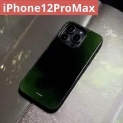 【新入荷】iPhone12ProMaxケース グリーン