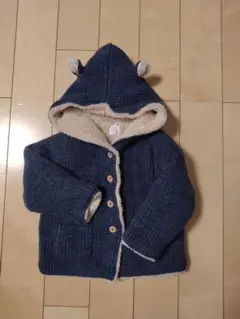 Baby GAP 90cm ミミ付きフードアウター　裏ボア　あったかアウター