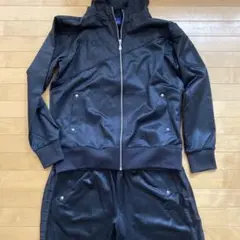 championブラックジャージ上下セット フード付き　迷彩柄　スタッズ　L