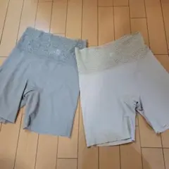 2 ユニクロ　ガードル2枚セット　XL　ベージュ　グレー